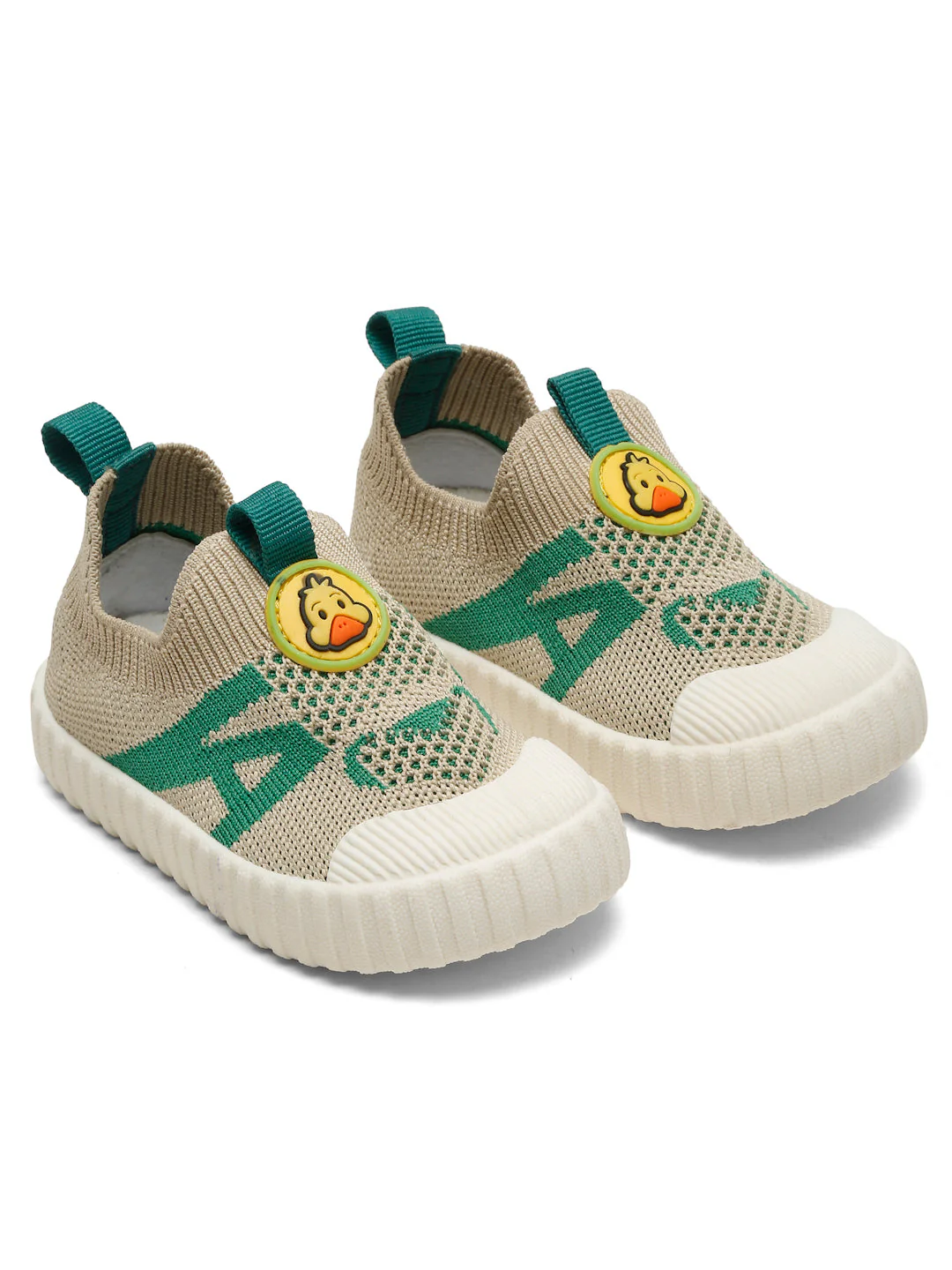 Ducky Toddlers' First Step Shoes - Beige & Green (Unisex) - Image 3