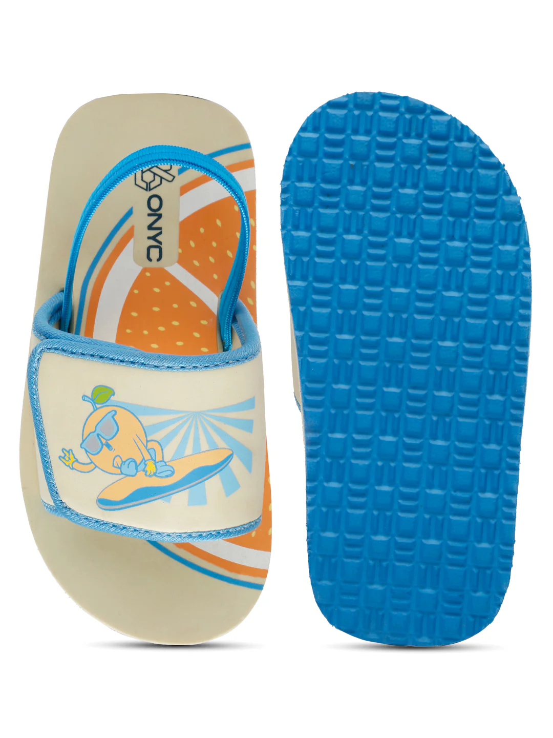 ONYC Beige Sliders for Kids, Surfing Sliders (Unisex) - Image 6