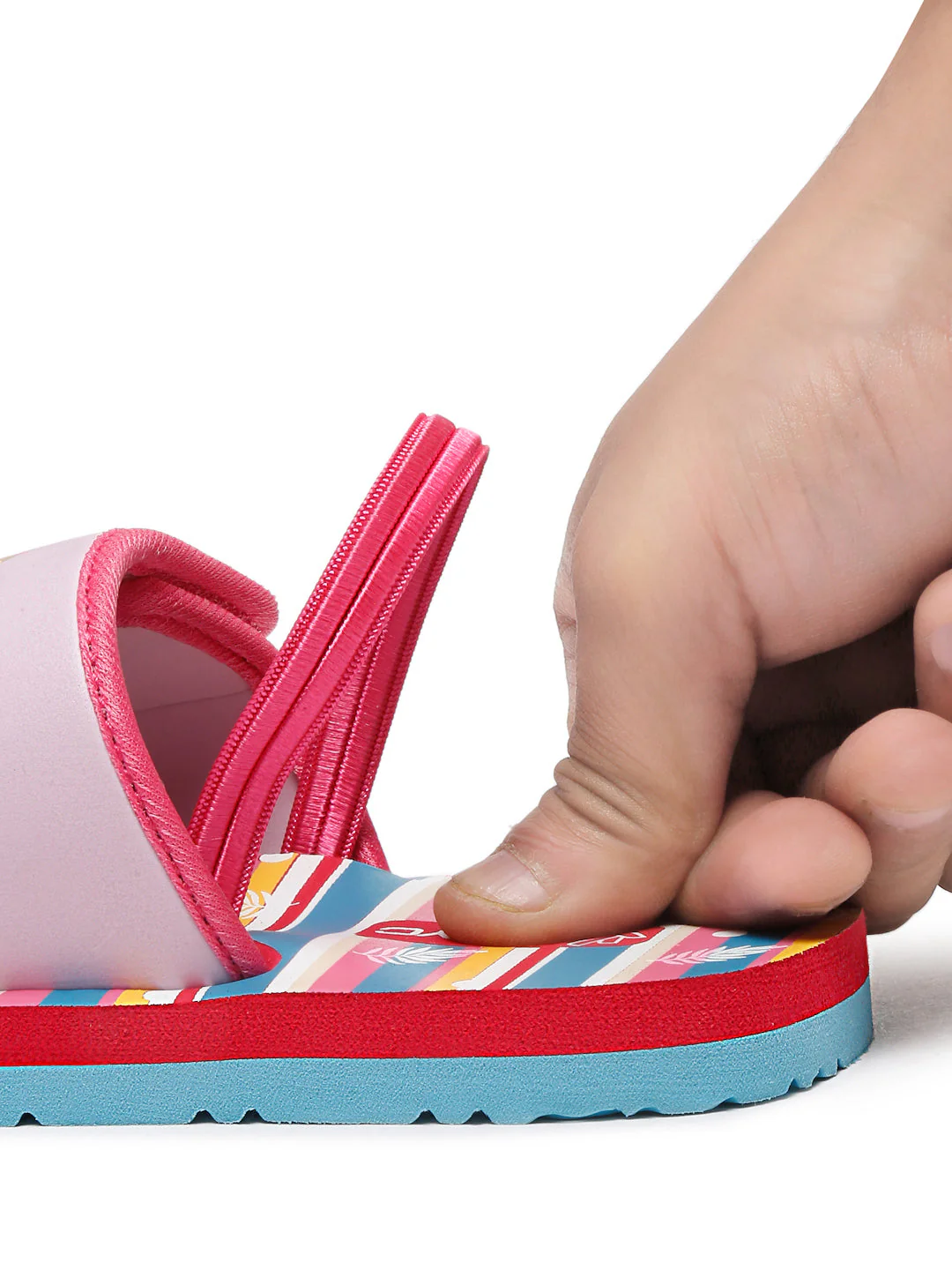 ONYC Girls Sliders | Parrot Lavender With Adjustable Strap & Back Support - Image 6