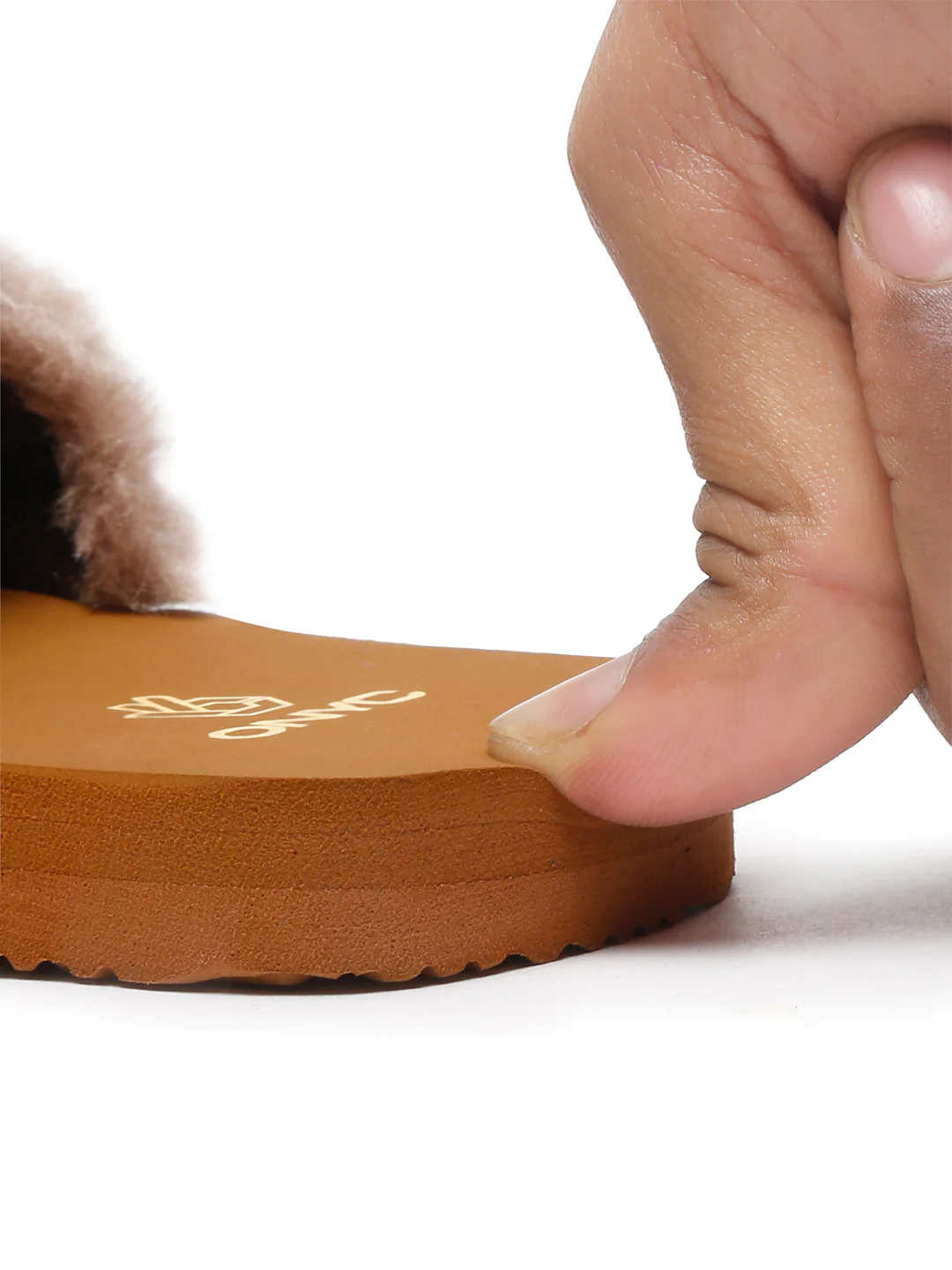 ONYC SuperComfy Brown Fur Sliders for Girls - Image 6