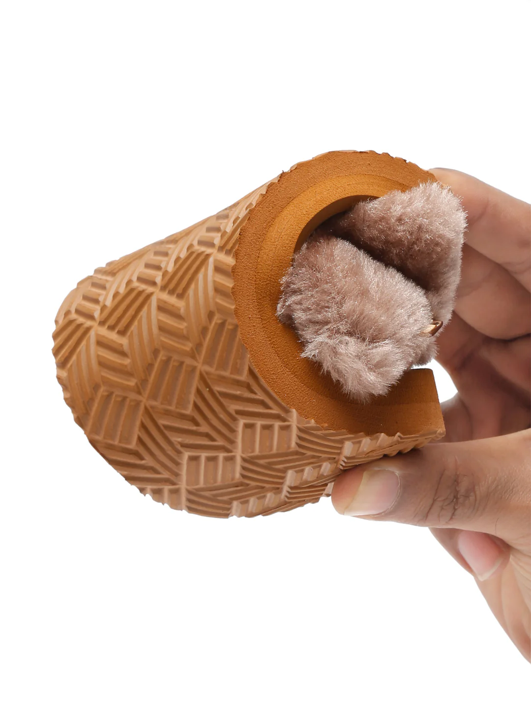 ONYC SuperComfy Brown Fur Sliders for Girls - Image 7