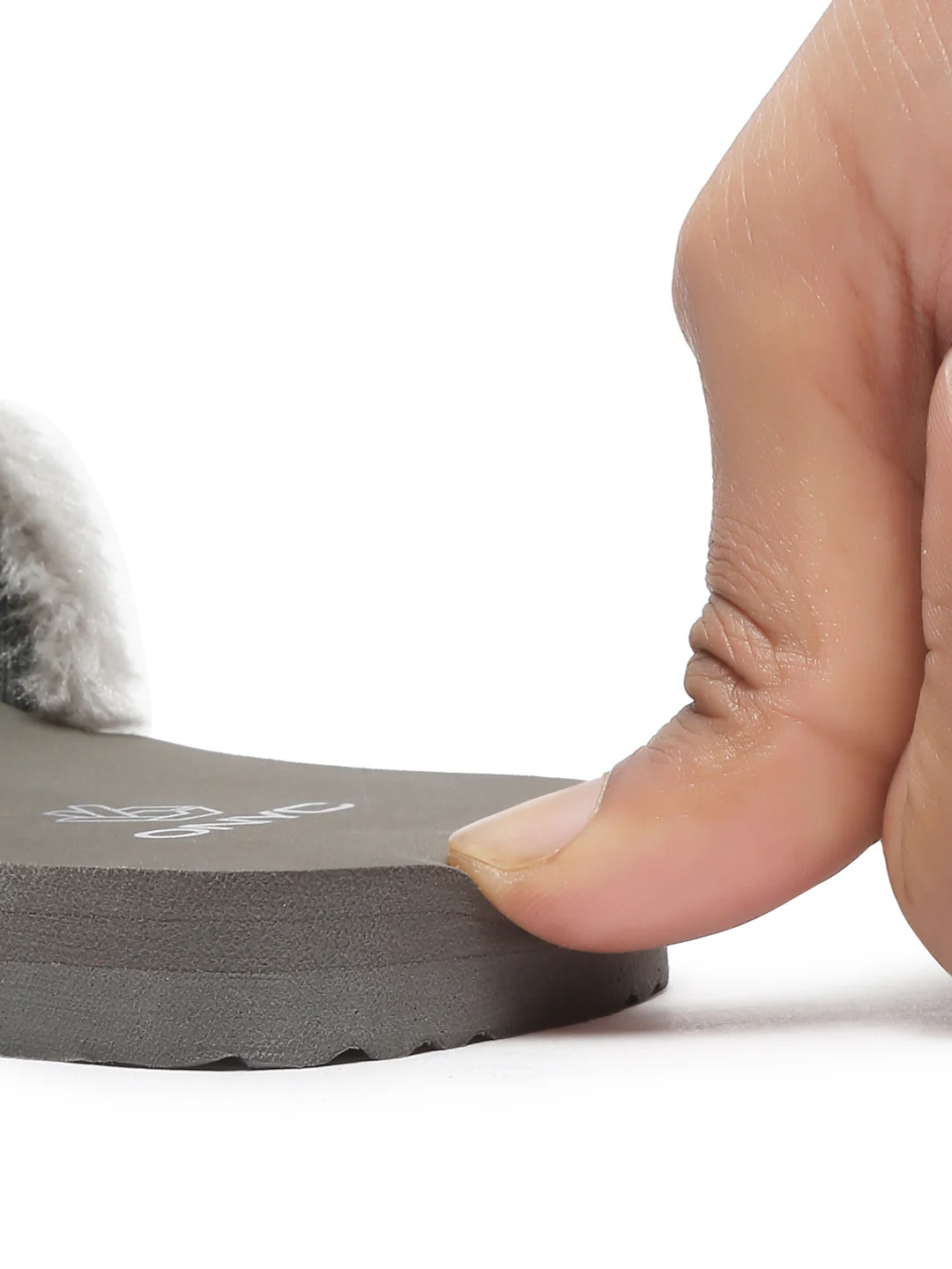 ONYC SuperComfy Kids Slippers for Girls - Grey Fur Sliders - Image 7