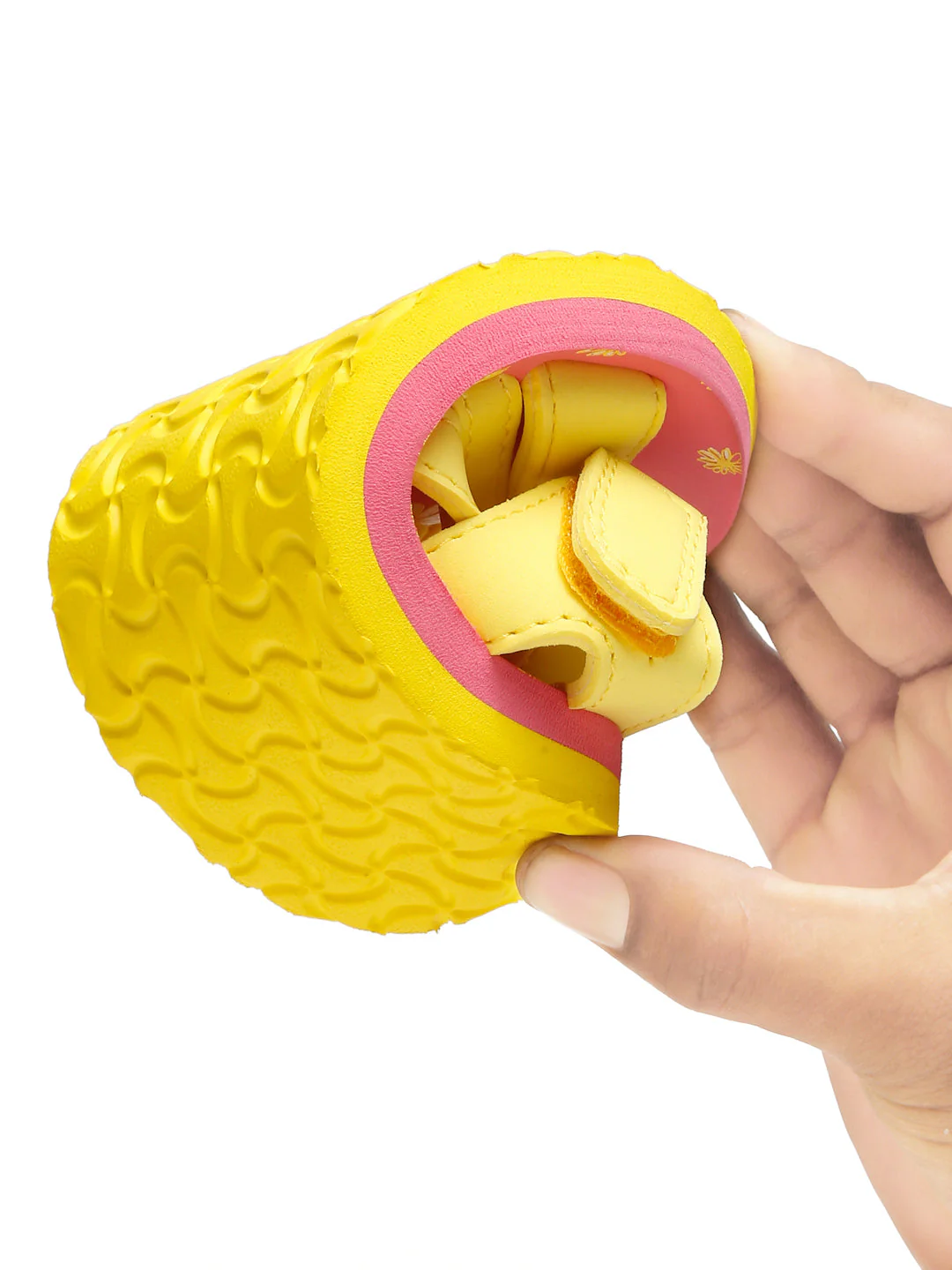 Premium Floral Sandals for Girls (Pink & Yellow) - Image 6