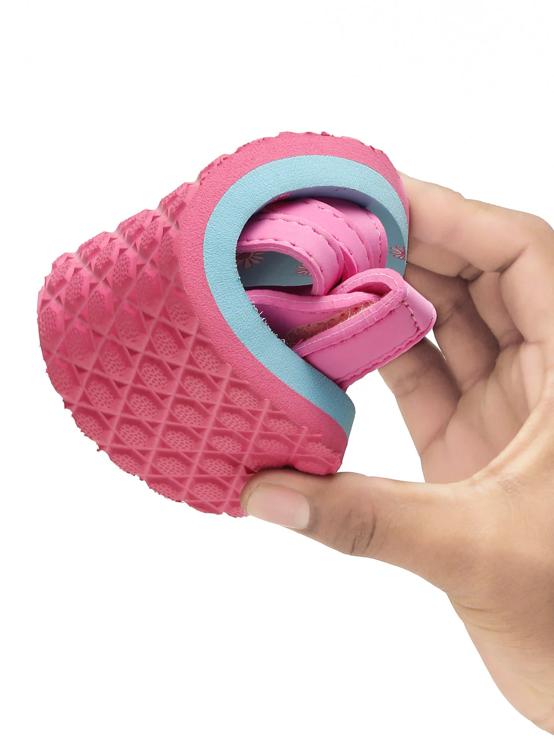 Premium Floral Sandals - Sky Blue & Pink (Girls) - Image 6