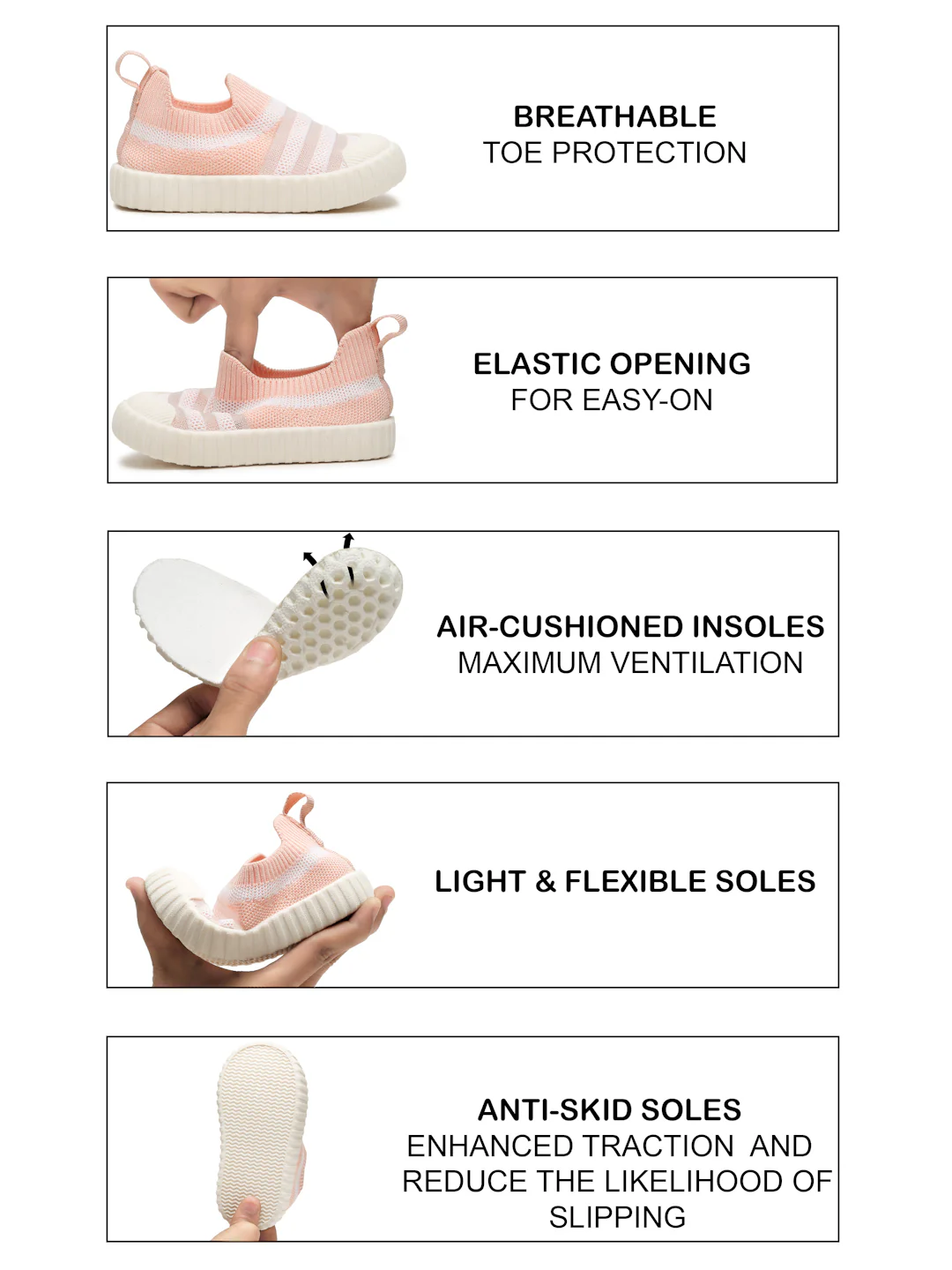 Sky Toddlers' First Step Breathable Shoes - Peach (Unisex) - Image 10