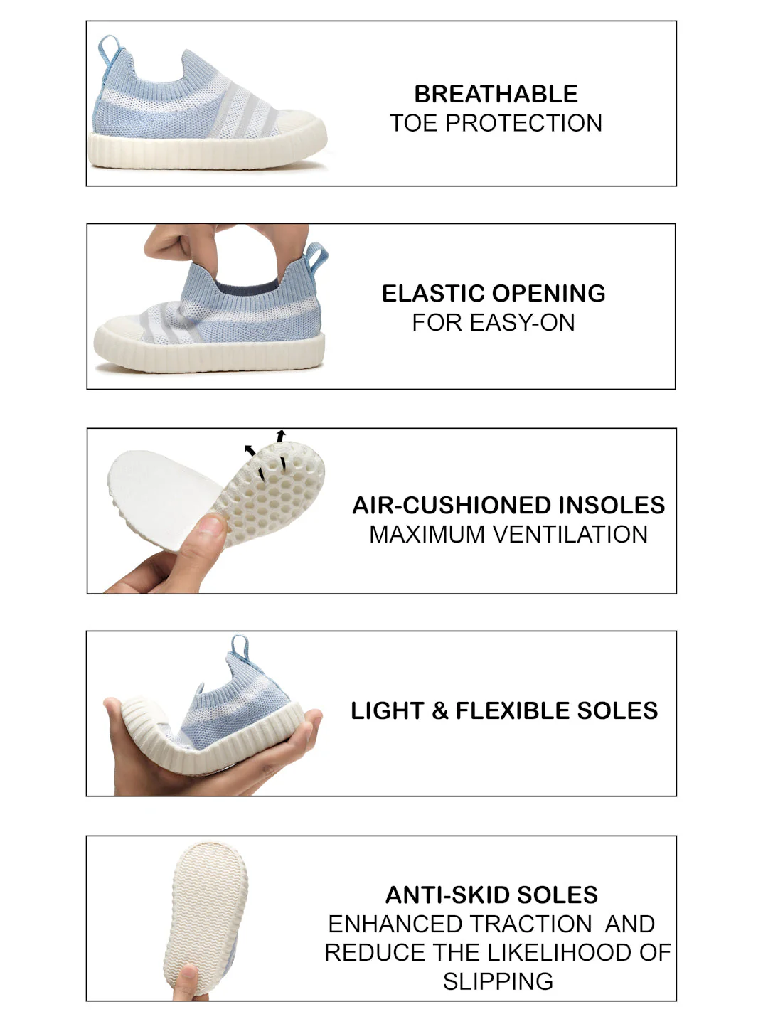 Sky Toddlers' First Step Breathable Shoes - Sky Blue (Unisex) - Image 10